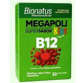 Megapoli Kids B12 Frutas Vermelhas - 30cpr Mastigáveis