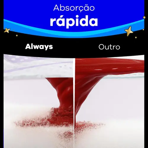 Absorvente Always Noites Tranquilas Seca G com Abas 48 Unidades