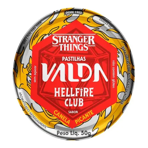 Pastilha Valda Stranger Things Canela Picante 50g