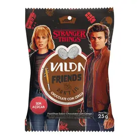 Pastilhas Valda Friends Stranger Things Chocolate com Cereja 25g