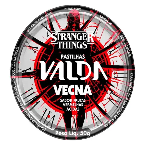 Pastilhas Valda Stranger Things Vecna Frutas Vermelhas Ácidas 50g