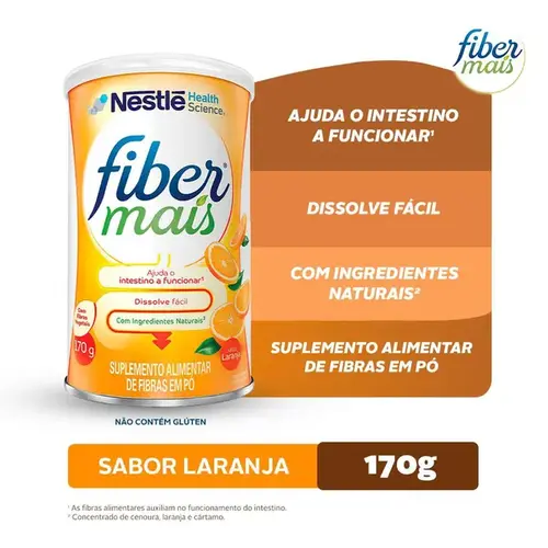 Regulador Intestinal FiberMais - Sabor Laranja - 170g - Nestlé