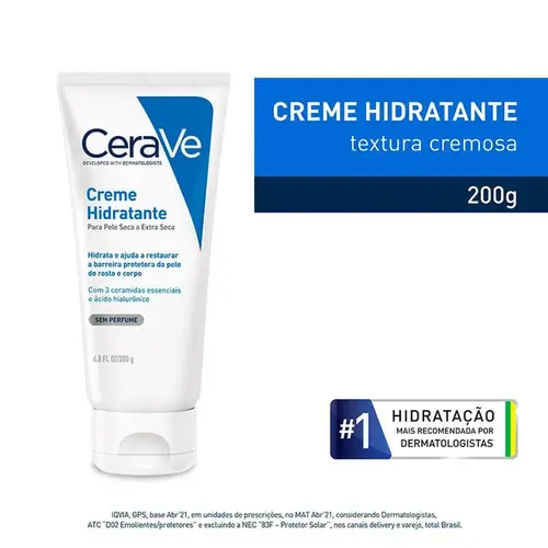 Creme Hidratante Corporal CeraVe Pele Seca a Extra Seca 200g