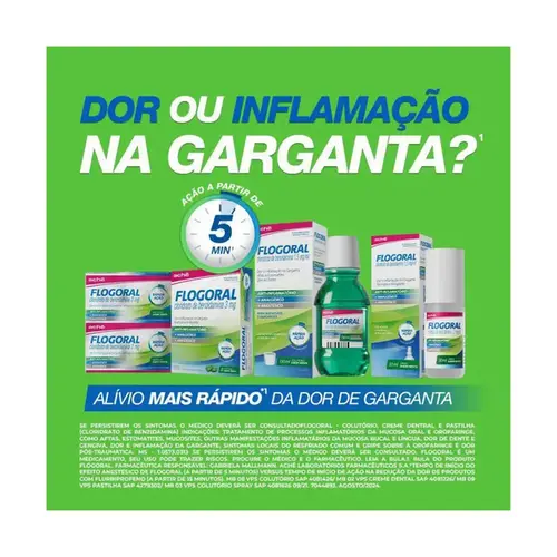 Spray para Garganta Flogoral Sabor Menta 30ml