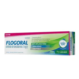 Creme Dental Analgésico Flogoral Menta 70g