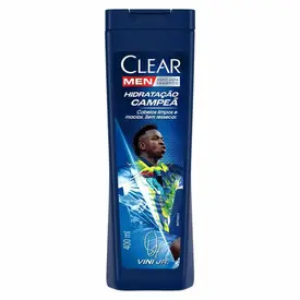 Shampoo Anticaspa Clear Men Hidratação Campeã by Vini Jr 400ml