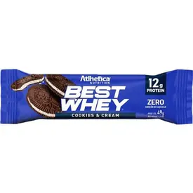 Barra de Proteína Atlhetica Nutrition Best Whey Bar Cookies & Cream 49g