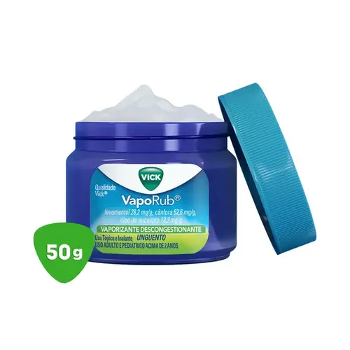 Vick VapoRub 50g - Uso Tópico ou Inalatório