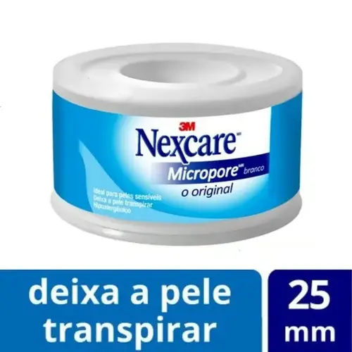 Fita Micropore Nexcare Original Branca 25mm x 4,5m - 1 Unidade