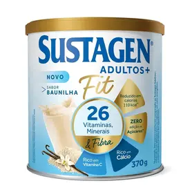 Complemento Alimentar Sustagen Adultos+ Fit Sabor Baunilha - Lata 370g
