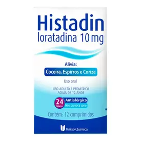 Histadin 10mg União Química 12 Comprimidos
