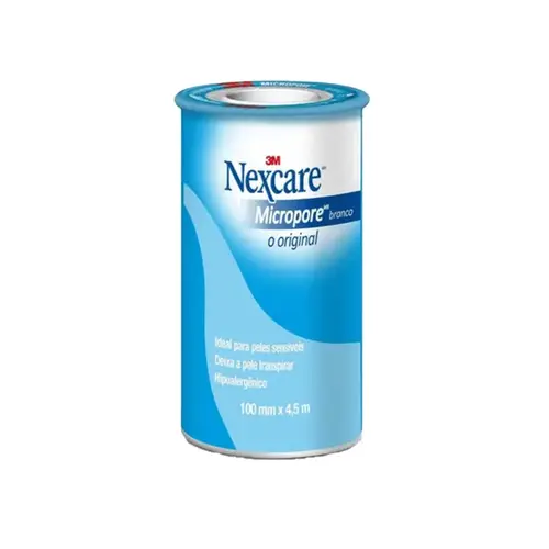 Fita Micropore Nexcare Original Branca 100mm x 4,5m - 1 Unidade