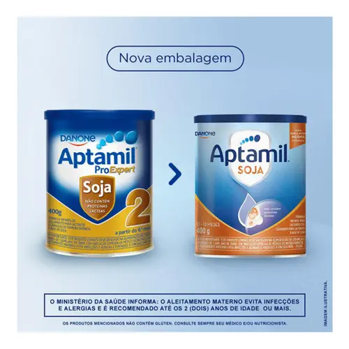 Fórmula Infantil Aptamil Soja 2 0-12 Meses 400g