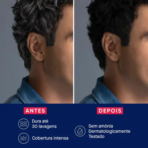 Tonalizante de Cabelo Masculino Biocolor Homem Bozzano Castanho Escuro