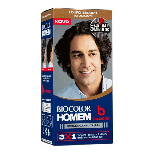 Tonalizante Masculino Bozzano Biocolor Louro Escuro 1 Unidade