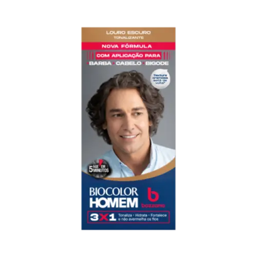 Tonalizante de Cabelo Masculino Biocolor Homem Bozzano Louro Escuro