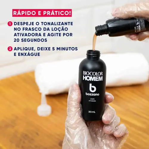 Tonalizante de Cabelo Masculino Biocolor Homem Bozzano Louro Escuro