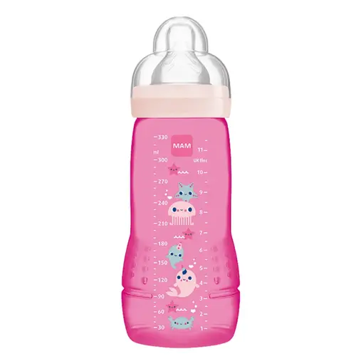 Mamadeira MAM Easy Active 4M+ Rosa 330ml