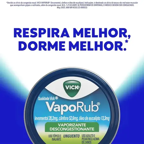 Vick VapoRub 12g - Uso Tópico ou Inalatório