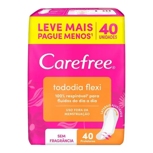 Protetor Diário Carefree Todo Dia sem Perfume 40 Unidades