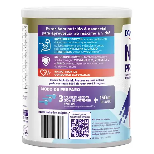 Suplemento Alimentar em Pó Nutridrink Protein Sem Sabor 350g
