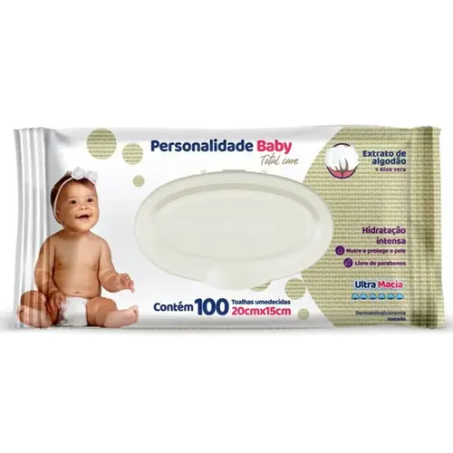 Toalhas Umedecidas Personalidade Baby 100 Unidades