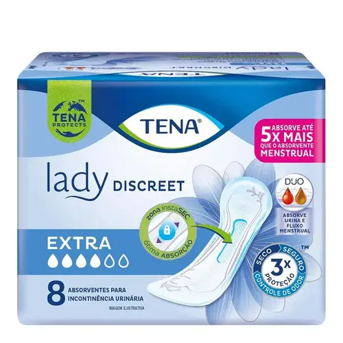 Absorvente Geriátrico Tena Lady Discreet Extra 8 Unidades