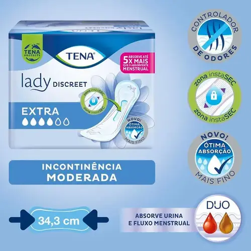 Absorvente Geriátrico Tena Lady Discreet Extra 8 Unidades
