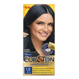 Tintura de Cabelo Cor&Ton 1.0 Preto Azulado 1 Unidade
