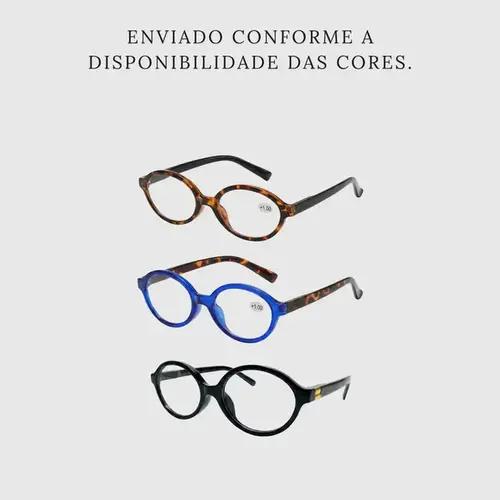 Óculos de Leitura Fashion Grau 1.0 - Cores Variadas - 1 Unidades