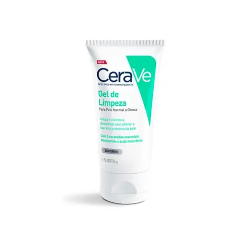 Gel de Limpeza Facial Cerave Pele Normal a Oleosa sem Perfume 150g