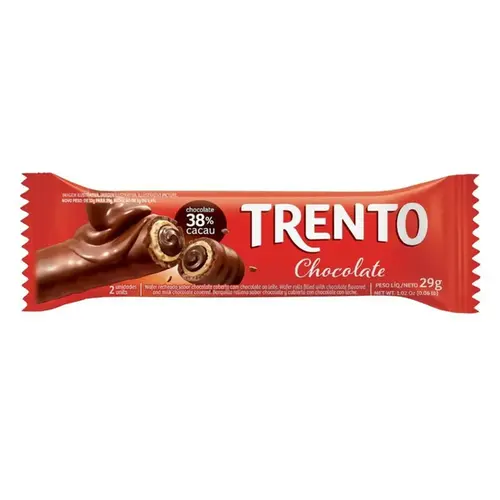 Chocolate Wafer Trento Chocolate 38% Cacau 29g