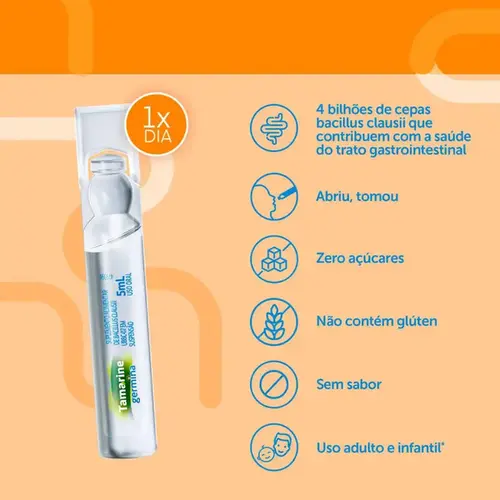 Probiótico Tamarine Germina 5 Frascos de 5ml Cada