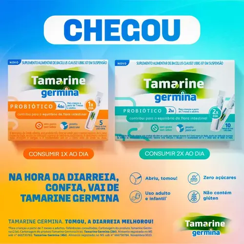 Probiótico Tamarine Germina 5 Frascos de 5ml Cada