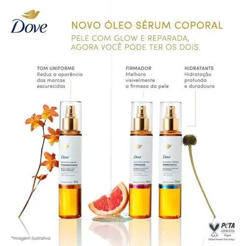 Óleo Corporal Sérum Dove Firmador Pró-Colágeno e Óleo de Semente de Uva 150ml
