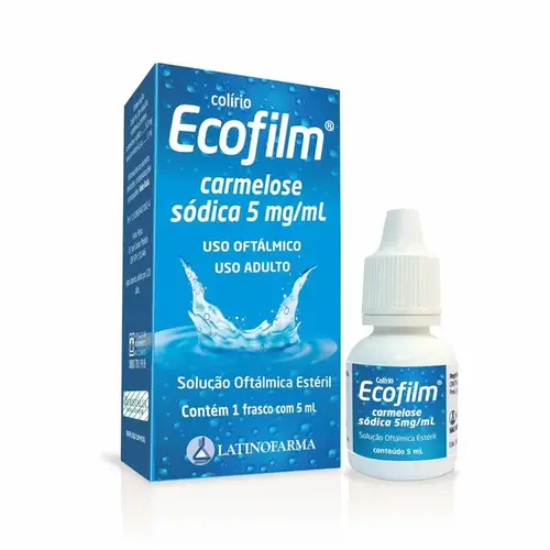 Ecofilm 5mg 5ml - Lubrificante Oftálmico - Cristália