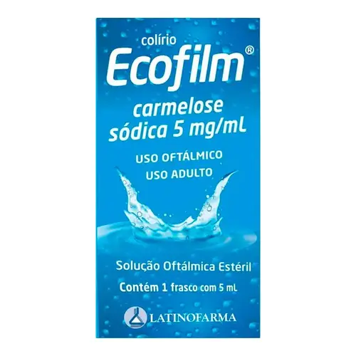 Ecofilm 5mg 5ml - Lubrificante Oftálmico - Cristália