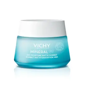 Gel Hidratante Facial Vichy Minéral 89 Sorbet Efeito Mate 48h 50ml