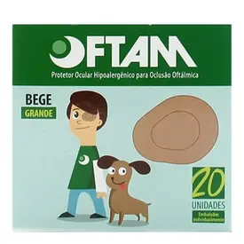 Protetor Ocular Oftam Bege Grande - 20 Unidades