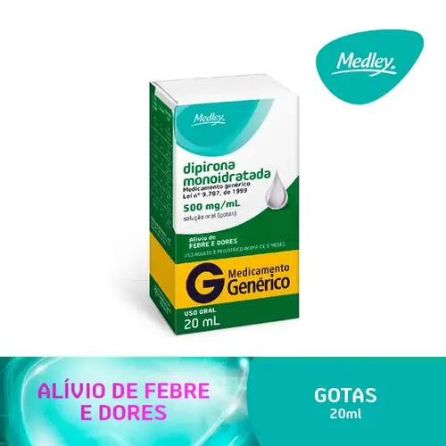 Dipirona Sódica 500mg/ml Genérico Medley 20ml Gotas