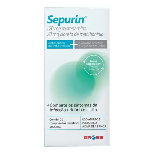 Antisséptico Urinário Sepurin 20 Comprimidos