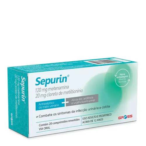 Antisséptico Urinário Sepurin 20 Comprimidos