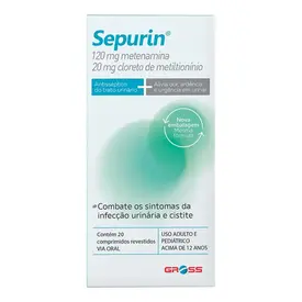 Antisséptico Urinário Sepurin 20 Comprimidos