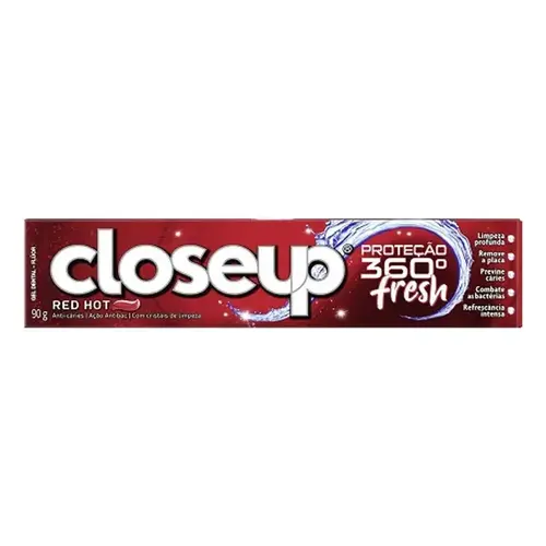 Gel Dental Close Up Proteção 360º Fresh Red Hot 90g