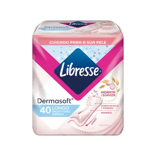 Protetor Diário Libresse Dermasoft Longo 40 unidades