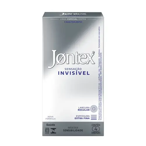 Preservativo Jontex Sensação Invisível 4 Unidades