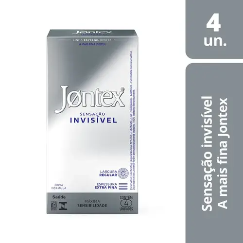 Preservativo Jontex Sensação Invisível 4 Unidades