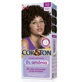 Tintura Cor&Ton Sem Amônia Castanho Escuro 3.0 - 1 Unidade