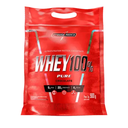Whey Protein - Whey 100% Pure Refil Chocolate 907g - Integralmédica