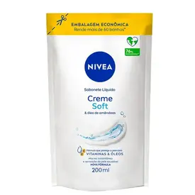 Refil Sabonete Líquido Nivea Creme Soft 200ml